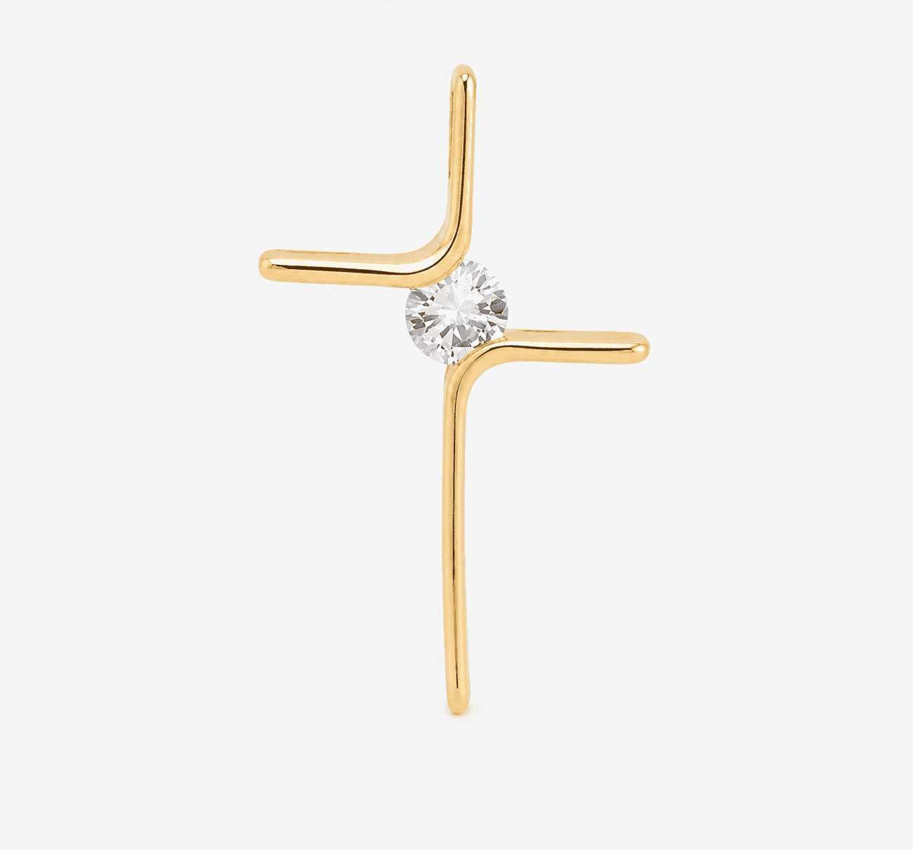 Dije cruz con zirconia 4 cm