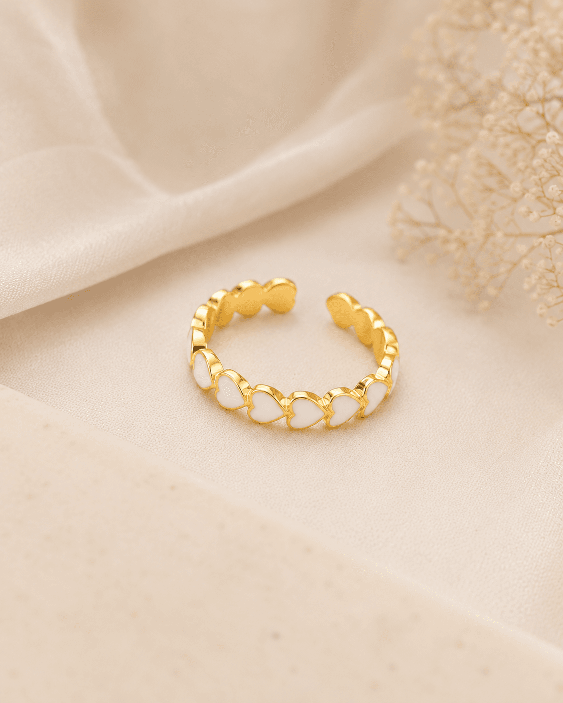 Anillo ajustable corazones