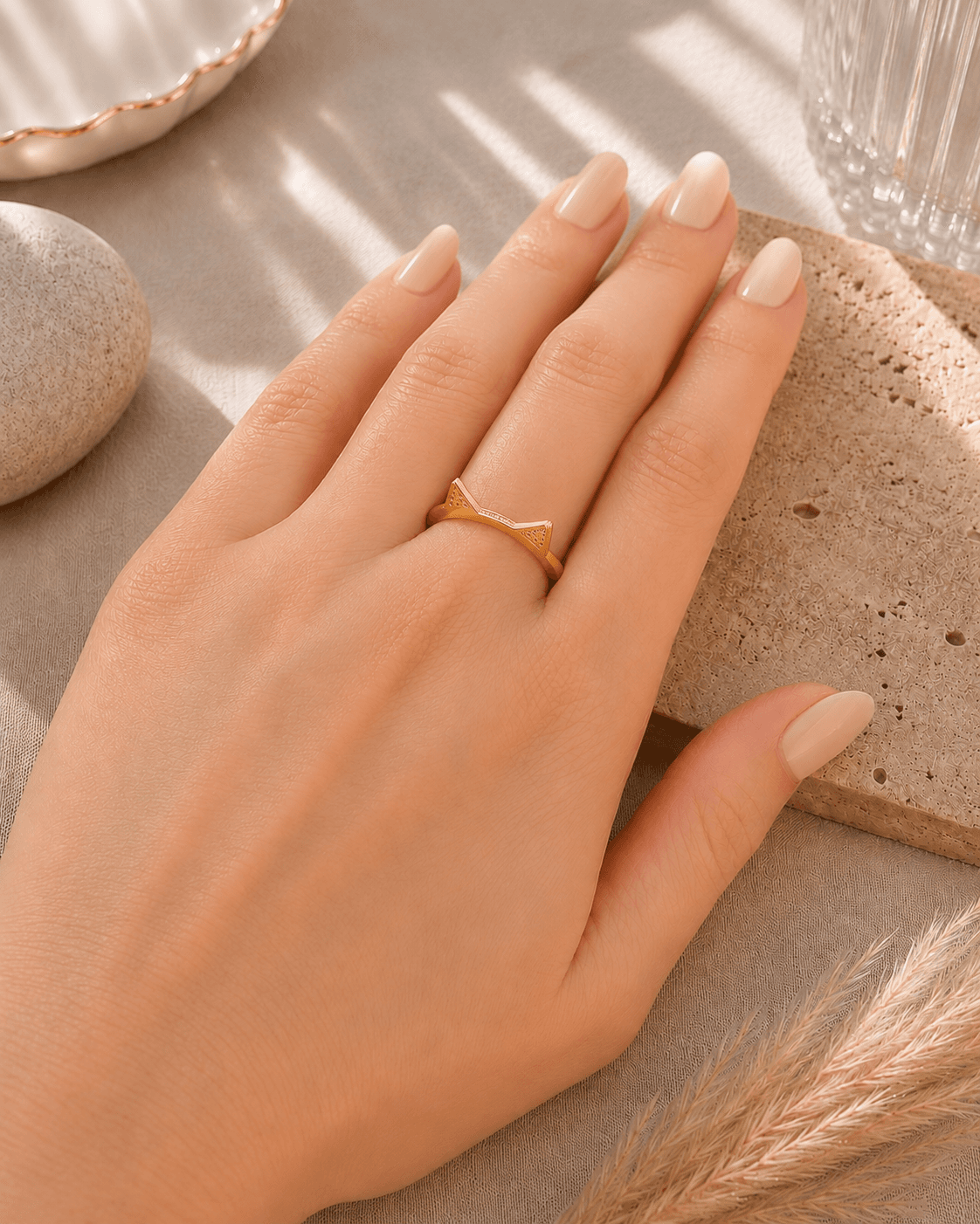 Anillo ajustable gato